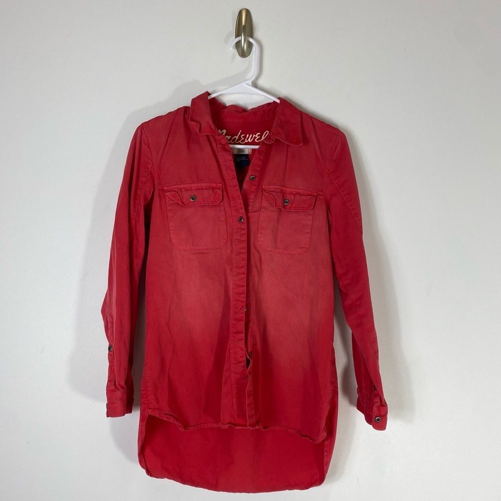 Madewell red pullover - over sized - size XS